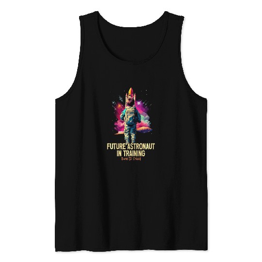 Kids Astronaut Back To School Space Toddler Kids Boys Tank Tops