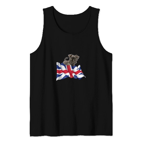 Union Jack Flag Dog Affenpinscher Tank Tops