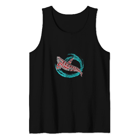 Orca Killer Whale Native American Indian Pacific Northwest Tank Tops
