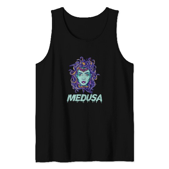 Medusa Ancient Greek Mythology Gorgon Goddess Snake head Tank Tops
