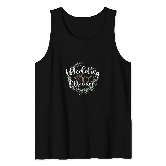 Wedding Officiant Ring Married Couples Ceremony Minister Tank Tops