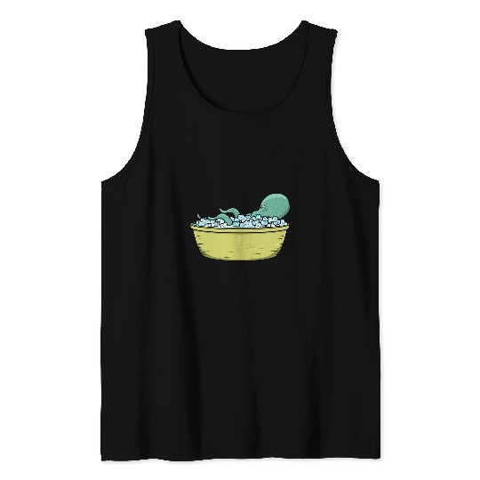 Sea Animal Ice Bathing Cute Octopus Tank Tops