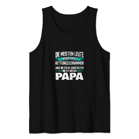 Mens Father Lifeguard Tank Tops