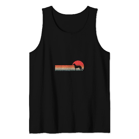 Dog Grayhound Saluki Retro Persian Greyhound Vintage Saluki Tank Tops