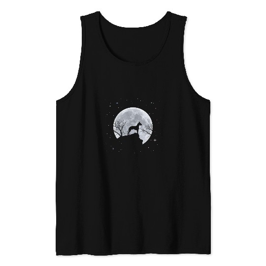 Dog Great Dane And Moon Great Dane T-Shirt Tank Tops