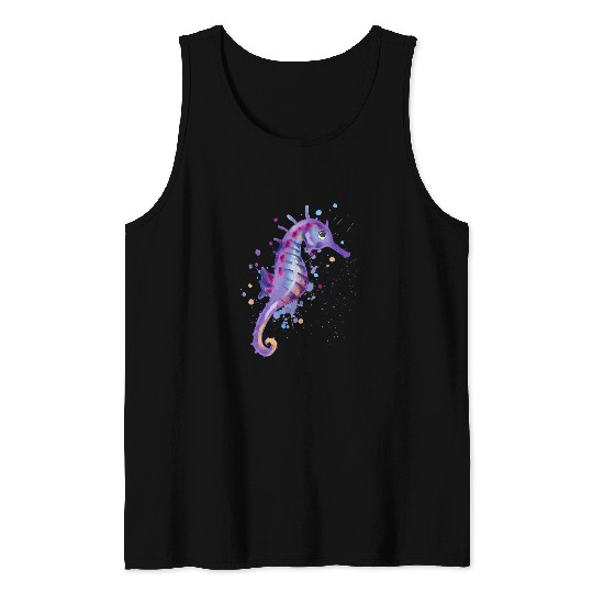 Discover Seahorse Aquarium Beach Tank Tops