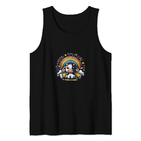 I Love Math And Cows Costume Teachers Students 21 Tank Tops