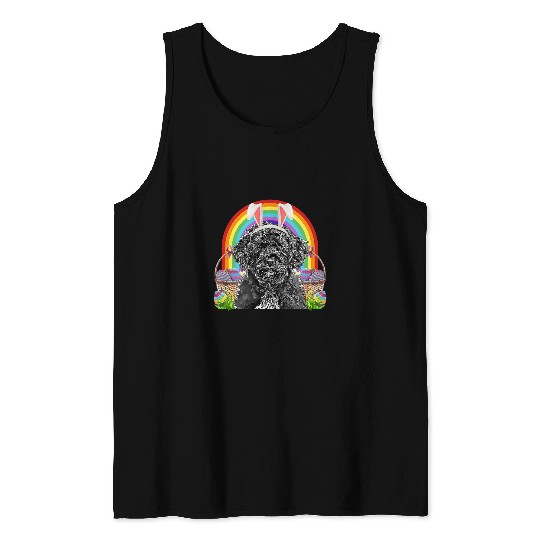 Portuguese Water Dog Easter Bunny Egg Hunt Tank Tops