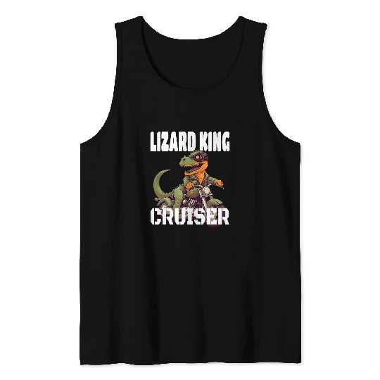 TRexs And Motorcycle Lizard King Cruiser 29 Tank Tops