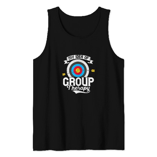My Idea Of Group Therapy Bow Arrows targets Archery Tank Tops