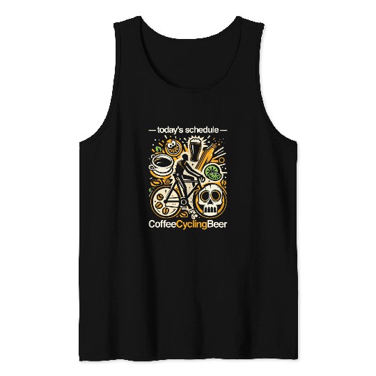 Todays Schedule Coffee Cycling Beer 1 Tank Tops