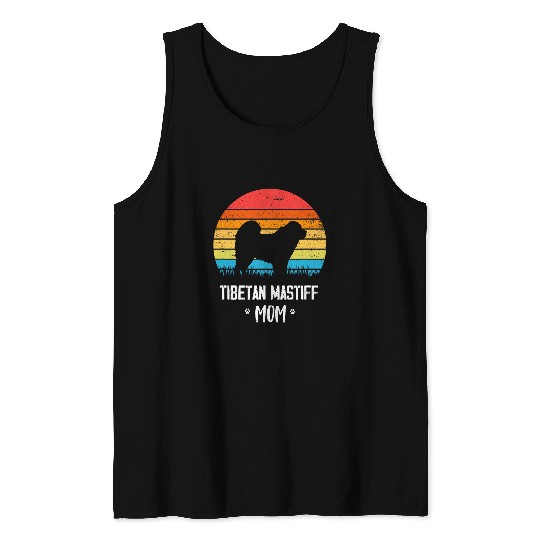 Tibetan Mastiff Mom Mommy Mama Fur Parent Tank Tops
