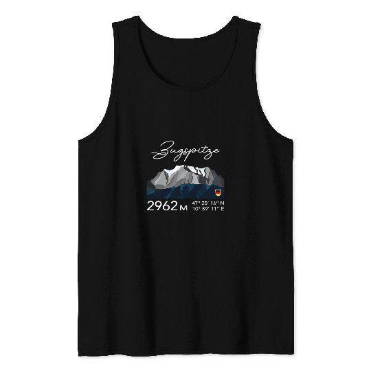 Mount Zugspitze Mountain Hike Germany Hiking Climbing Gifts Tank Tops