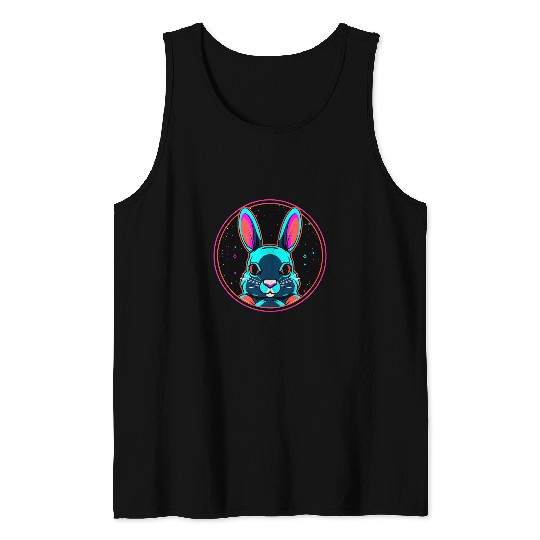 Space Rabbit Astronaut Funny Galaxy Animals Tank Tops