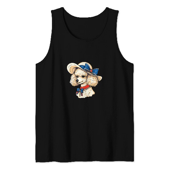 Toy Poodle English Lady Funny Dog Victorian 2 Tank Tops