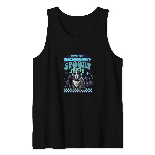 Newfoundland Cute Halloween Costume Mummy Dog Lover Design Tank Tops