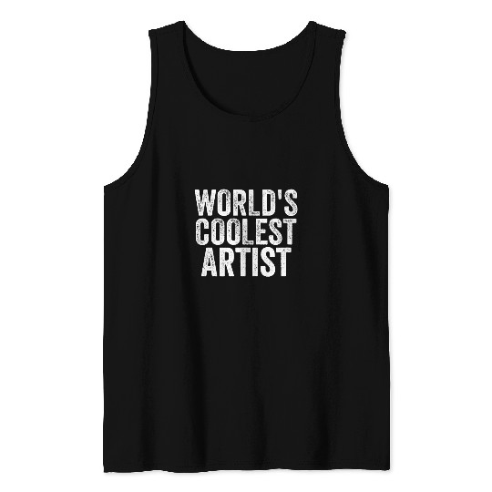 Worlds Coolest Artist Masterpiece Painting Drawing Tank Tops