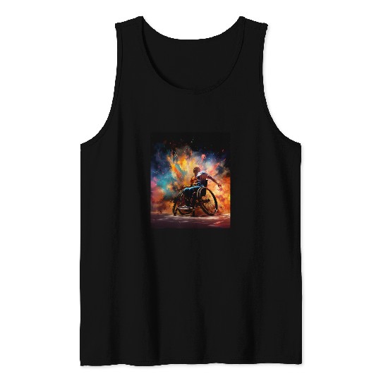 Wheelchair Basketball Disabled Team Sports Tank Tops