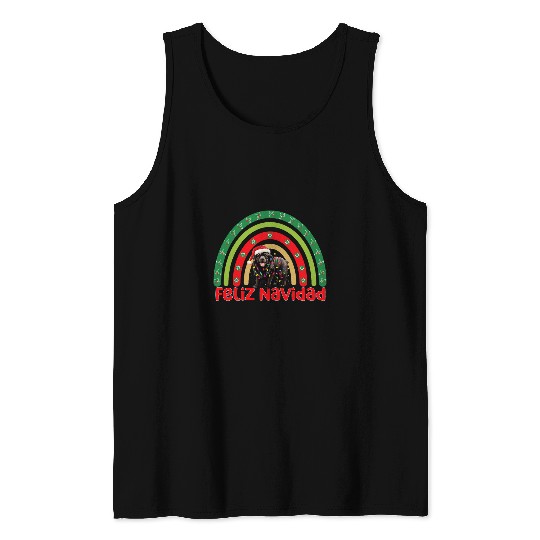 Newfoundland Dog Feliz Navidad Christmas Decorations Tank Tops