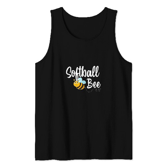 Softball Bee Sport Funny Bumblebee Tank Tops