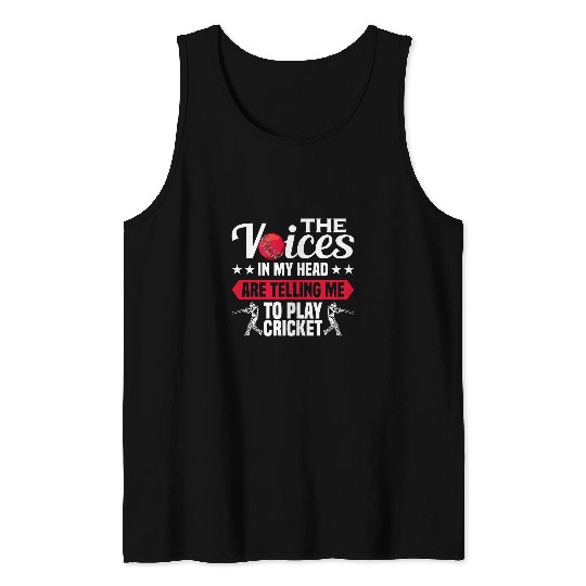 Play Cricket Cricket Sports Team Player Batsman Coach Tank Tops