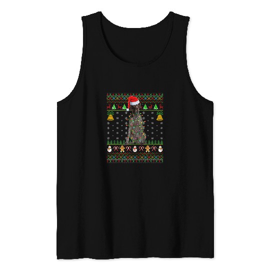 xmass Santa Hat German Shorthaired Pointer Dog Ugly Christmas 1 Tank Tops
