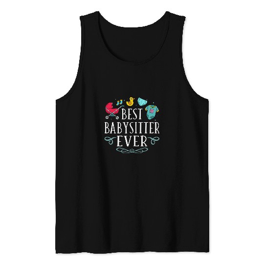 Womens Babysitter Daycare Provider Childcare Thank You 1 Tank Tops