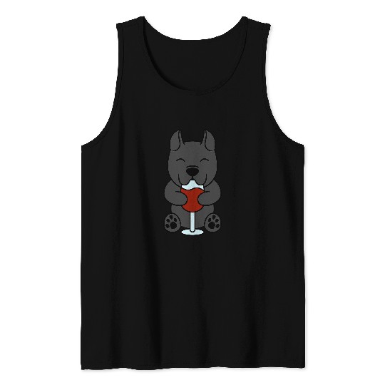 Wines Lover Cane Corso Dog Tank Tops