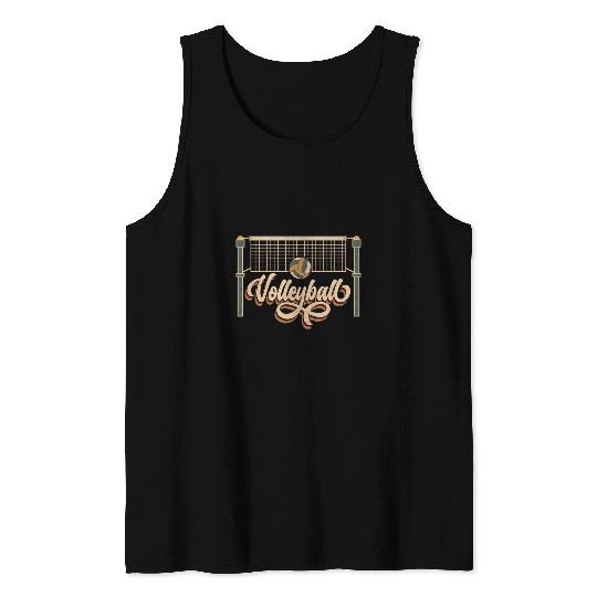 Retro Volleyball vintages Beach Sport Volleyball Player Tank Tops