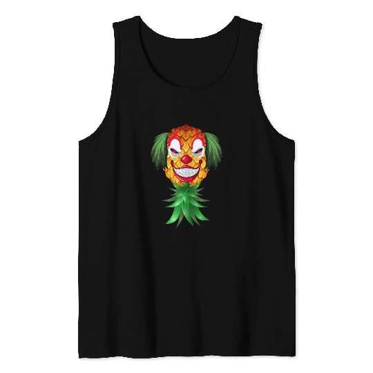 Swinger Upside Down pineapples Creepy Clown Halloween Tank Tops