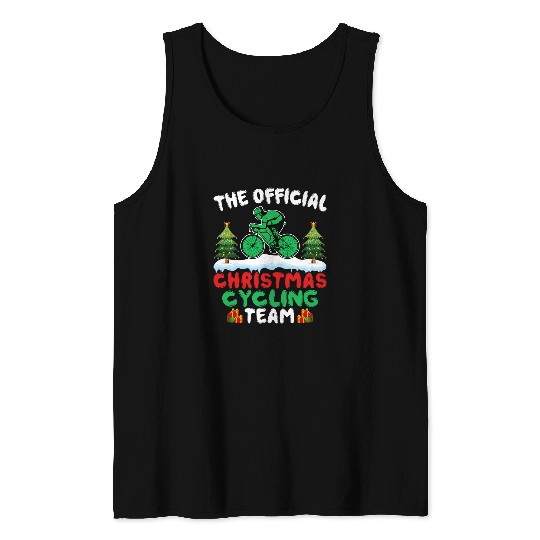 xmass Cycling Team Funny Bicycle Cycle Cyclist Christmas Tank Tops
