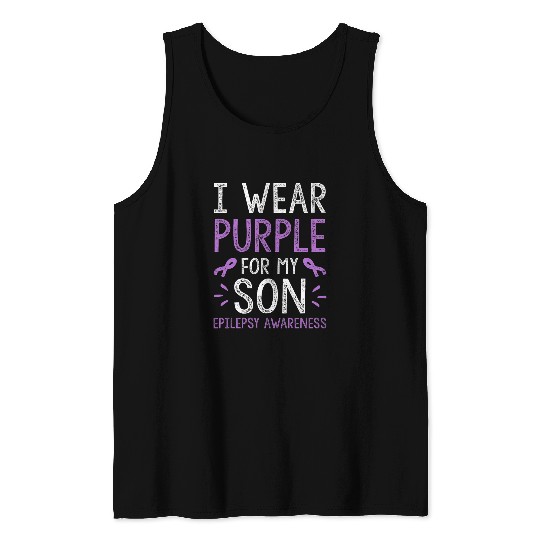 Wear Purple For My Son Epilepsy Awareness Tank Tops
