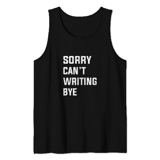 Writing Lover Fan Writer Author Journalist Blogger 3 Tank Tops