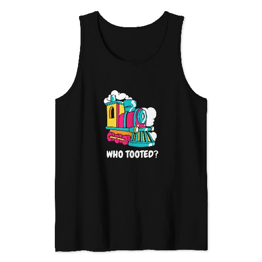 Who Tooted Trainspotting for Toddler Railroad Locomotive Tank Tops