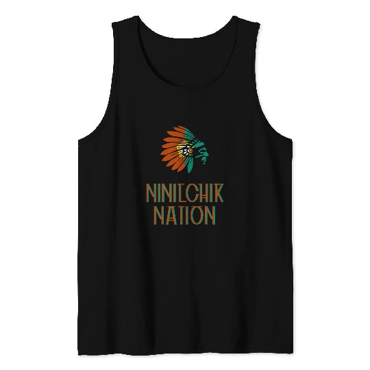 NINILCHIK TRIBAL NATION FLAG NATIVE AMERICAN HEADDRESS Tank Tops
