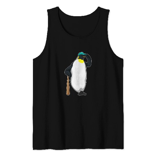 Penguin Baseball Baseball bat Sports Tank Tops