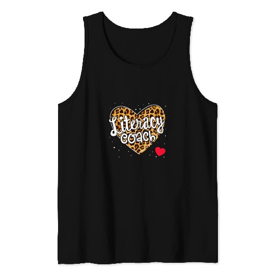 Reading Teacher Special Literacy Coachs Squad Leopard Team Tank Tops