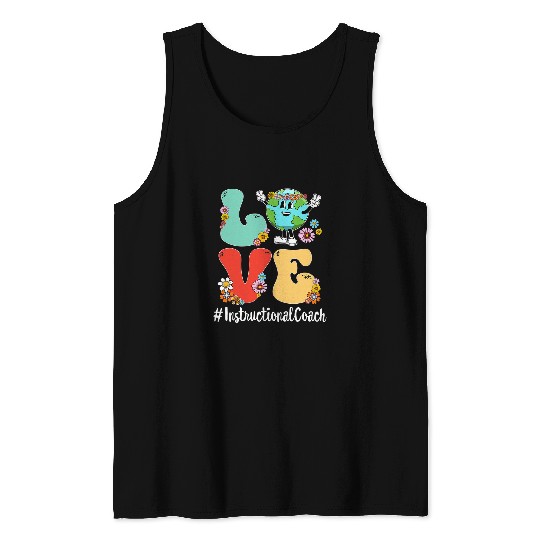 Retro Love World Earth Day Instructional Coach Tank Tops