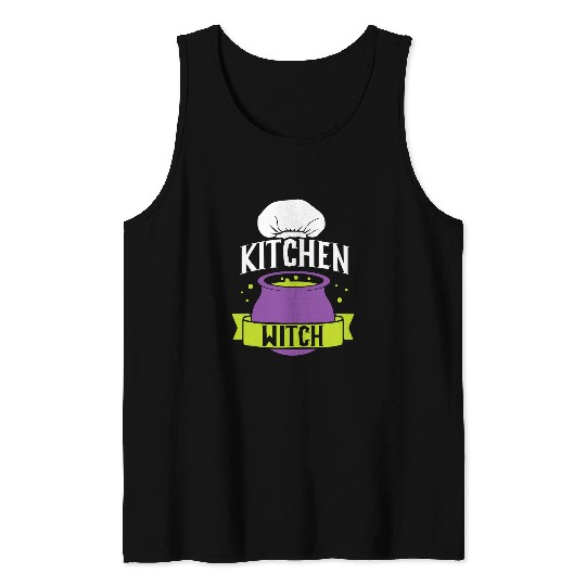 Kitchen Witch 2Culinary Cuisine Cooking Kitchen Chef Tank Tops