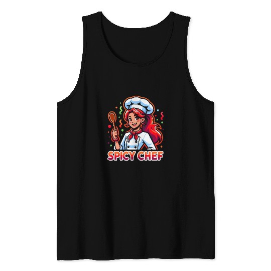 Spicy Chef Redhead Funny Graphic Tees Tank Tops