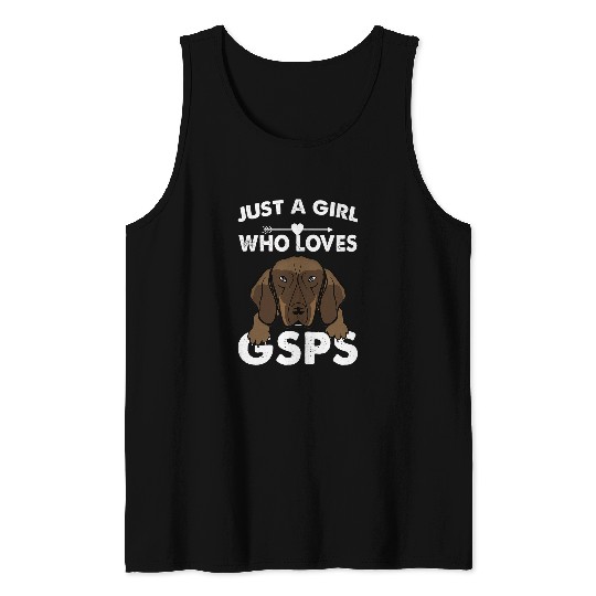 Womens German Shorthaired Pointer Just a girl who loves gsps Tank Tops