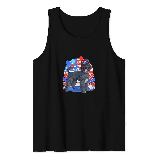 Portuguese Water Dog Merica 4th of July American Gift Tank Tops