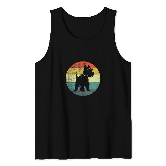 Retro Style Miniature Schnauzer Dog Tank Tops