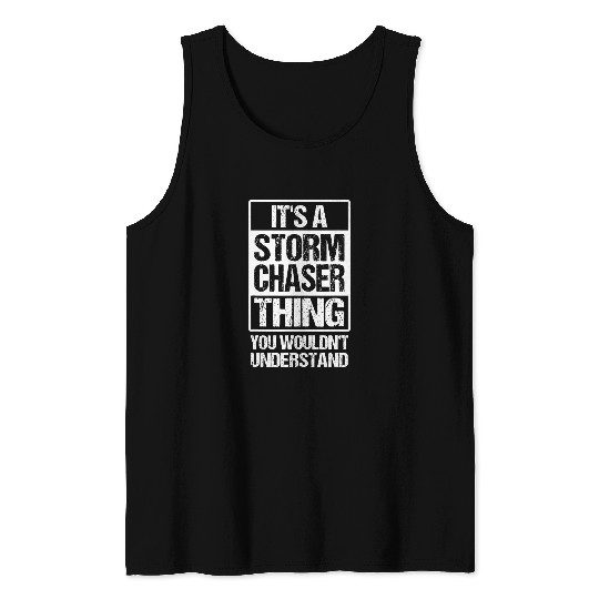 Retro vintages Storm Chaser Meteorologist Storm Chasing Tank Tops