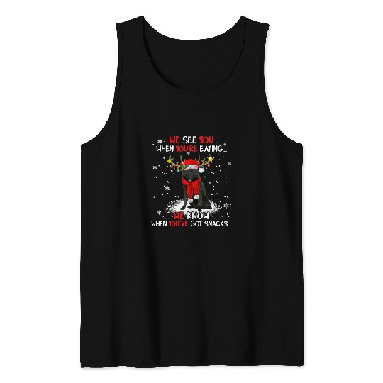 Santa Schipperke Reindeer Light Christmas Pajama Tank Tops