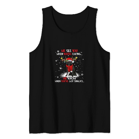 Santa Schipperke Reindeer Light Christmas Pajama Tank Tops