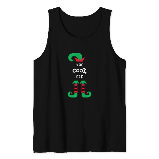 The Cook Elf Christmas Chef xmass Cooker Culinary Artist Tank Tops