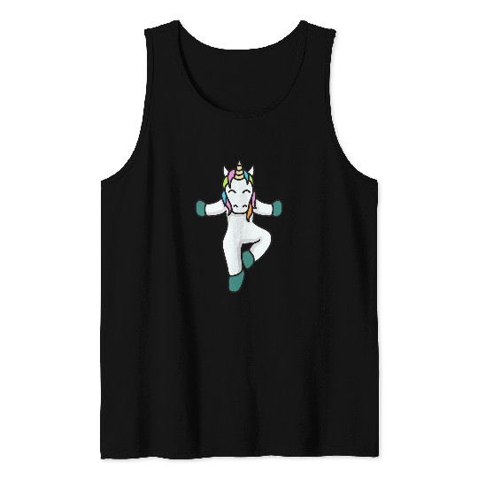 Yoga Unicorns Fitness Meditation Gymnastics Unicorns Yoga 2 Tank Tops