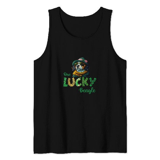 Magical Beagle Gnome A St  Patricks Day Transformation 3 Tank Tops