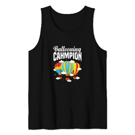 Balloon Pilot Hot Air Ballooning Lover Ballooning Earring Tank Tops